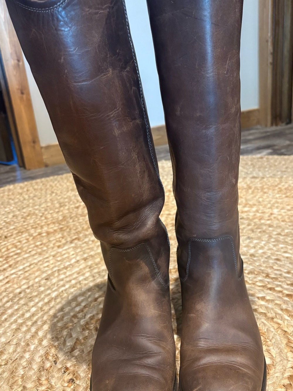 Tall Brown Leather Women’s Boots - Frye - Picture 7 of 13